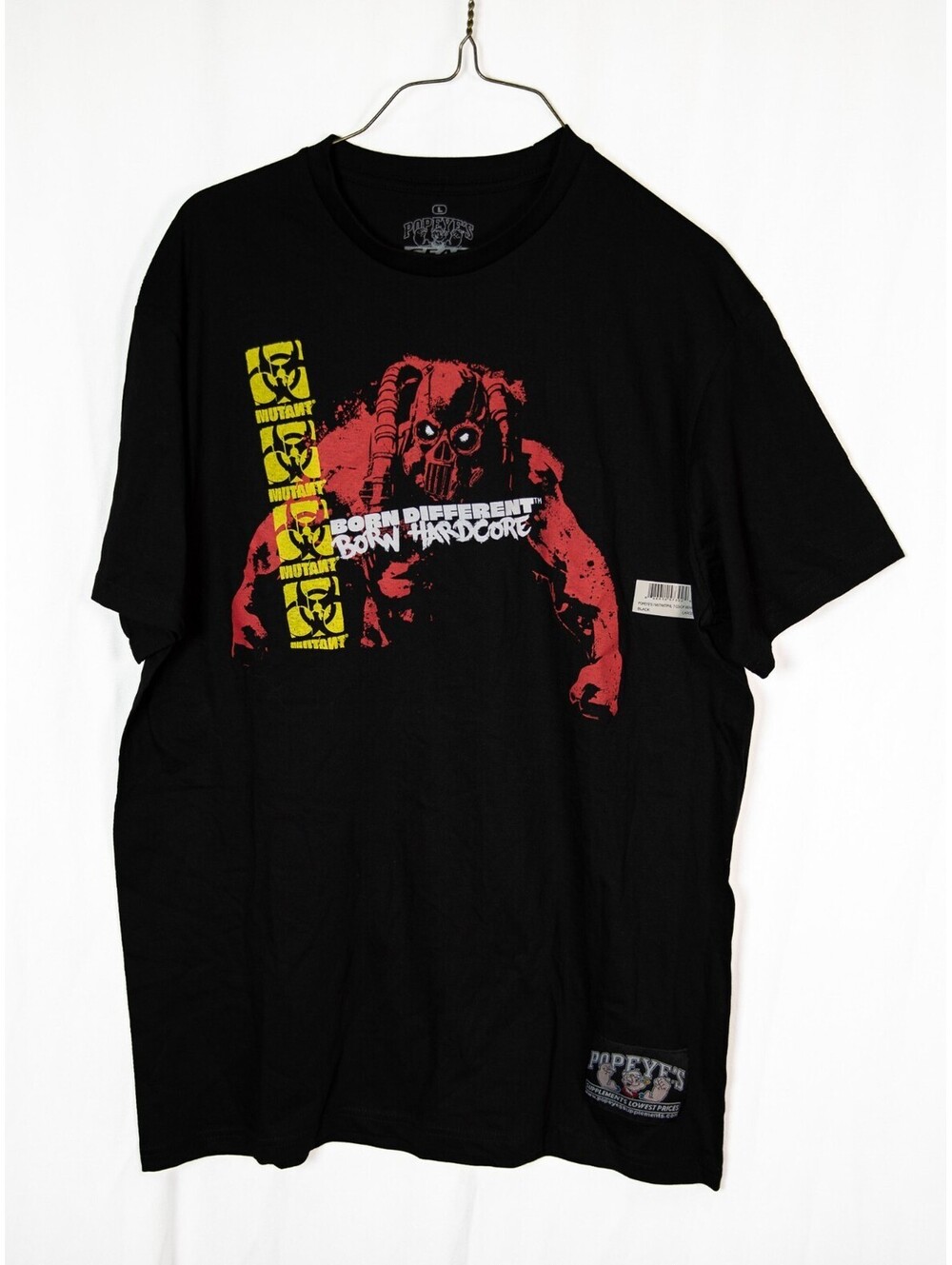 Popeyes Gym Supplements MUTANT Born Hardcore T-Shirt Activity Shirt - Men's Sz L